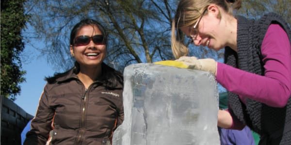 Ice carving
