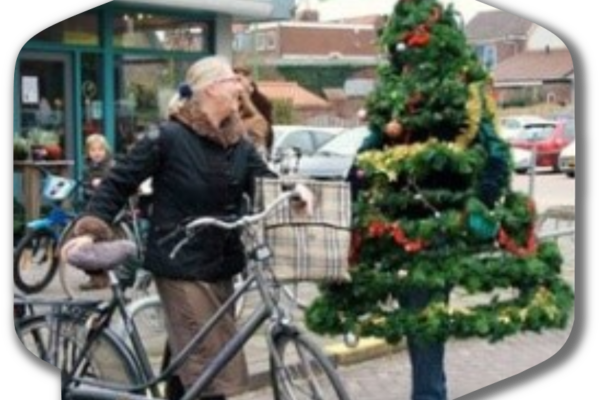 wandelende kerstboom